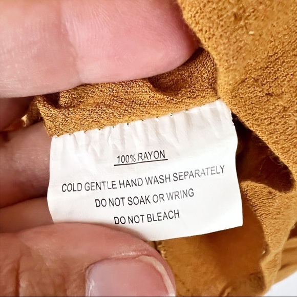 Selfie Leslie Mustard Yellow Lace Romper Boho Bohemian - Picture 4 of 5